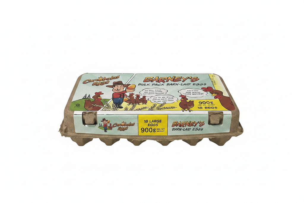 Barney's Egg Carton - Front View