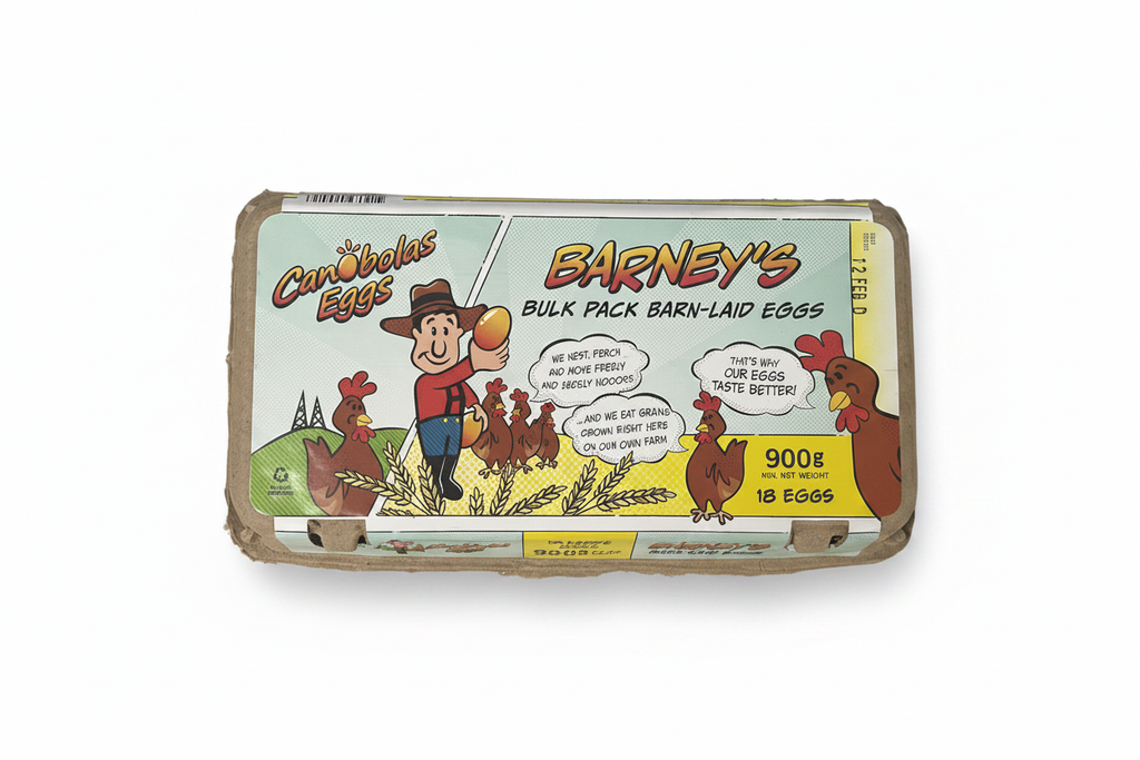 Barney's Egg Carton - Top View