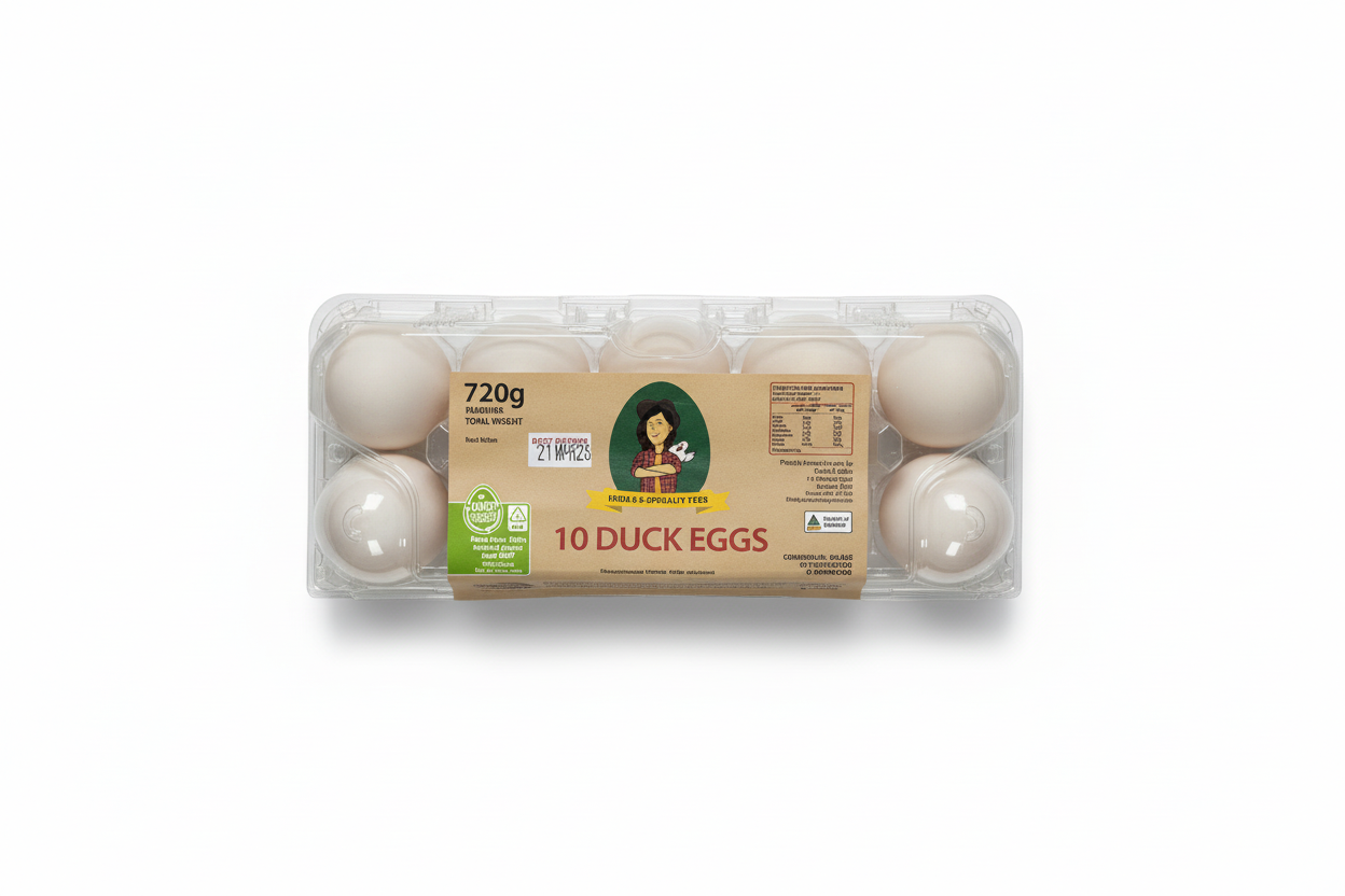 Duck Eggs - Top View White