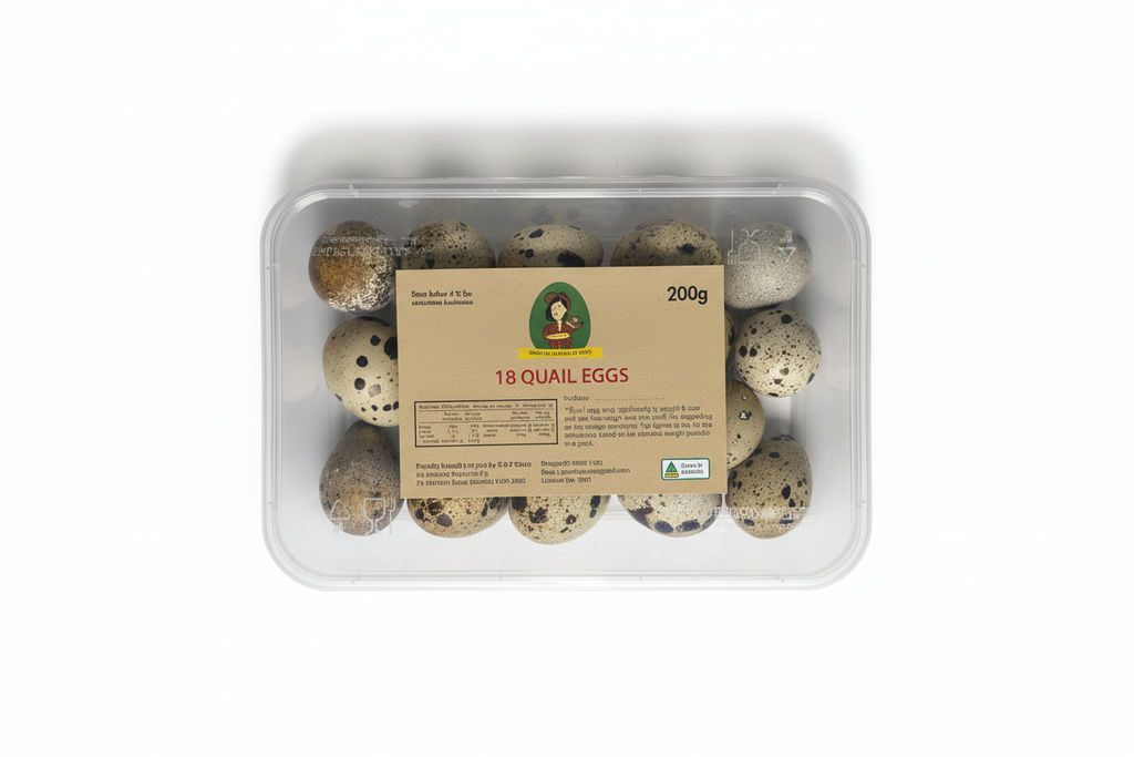 Fresh quail eggs 200g pack (18 eggs per pack)