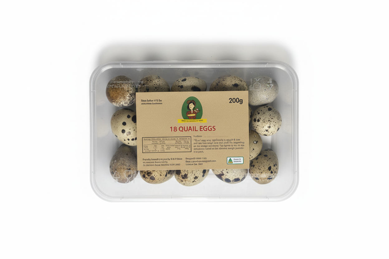 Fresh quail eggs 200g pack (18 eggs per pack)