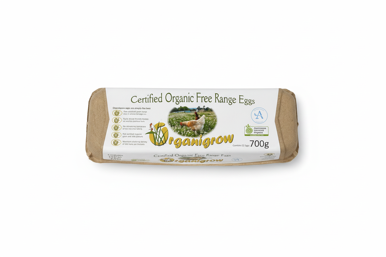 Organigrow Organic Eggs - Front View