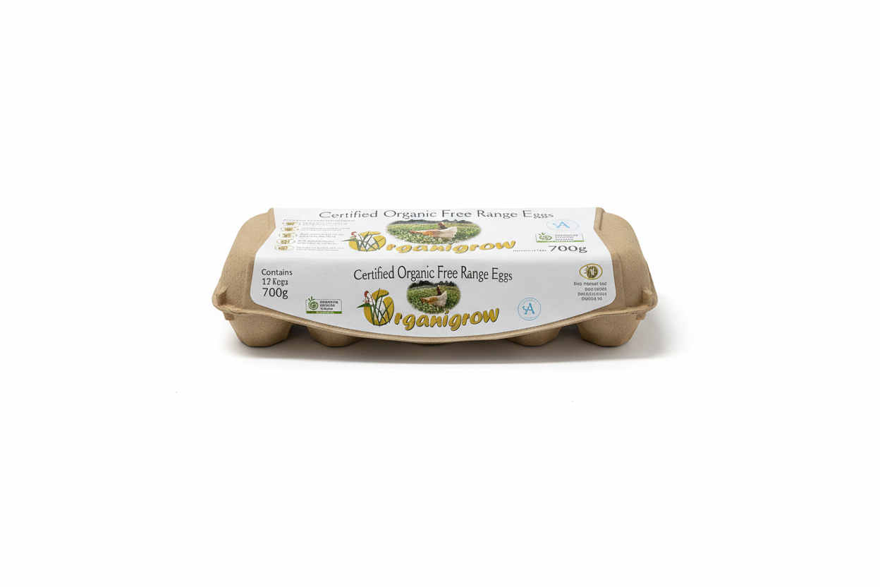 Organic 700g Organic Free Range Eggs (12 eggs per pack)